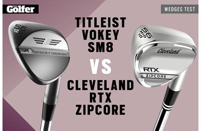 Titleist Vokey SM8 and Cleveland RTX ZipCore golf wedges.