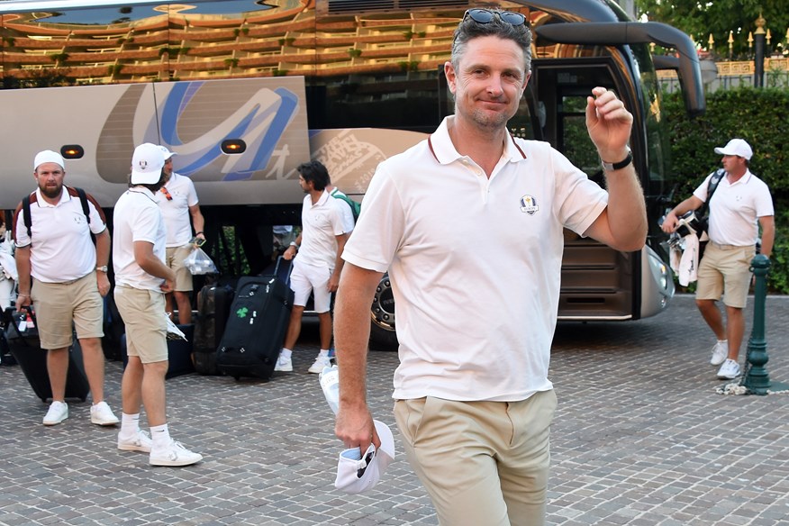 Justin Rose in Rome for 2023 Ryder Cup practice day