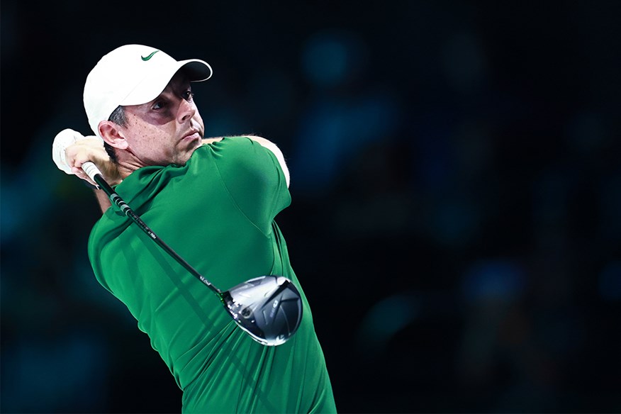 Rory McIlroy uses a TaylorMade Qi35 Dot driver