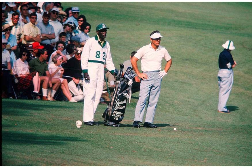 Arnold Palmer with Nathaniel 'Iron Man' Avery.