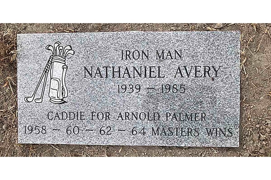 A plaque in tribute to Nathan 'Iron Man' Avery.