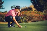 Jon Rahm uses the Odyssey 2-Ball Ten putter.