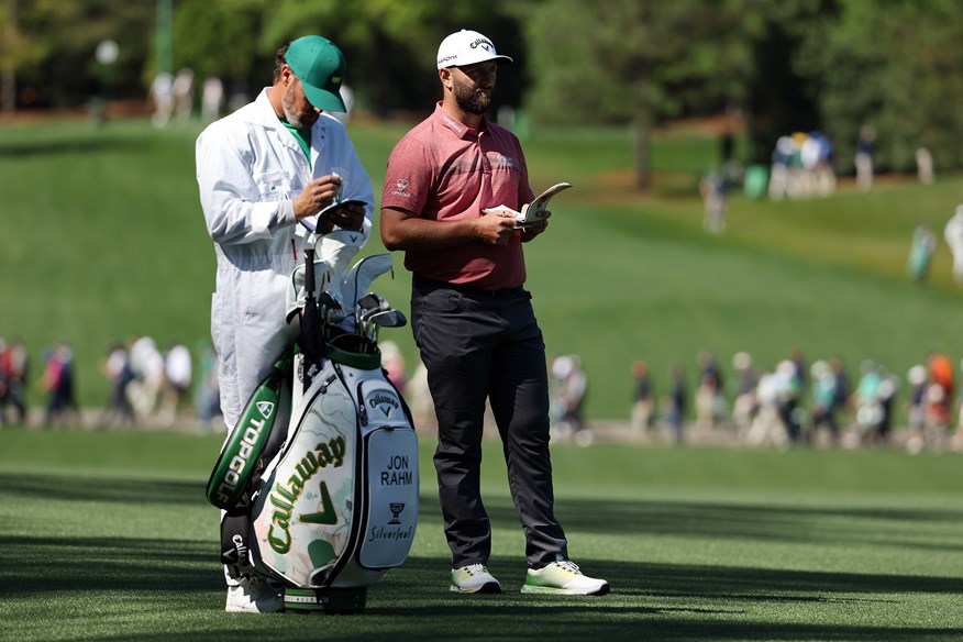 Jon Rahm during the final round of the Masters.