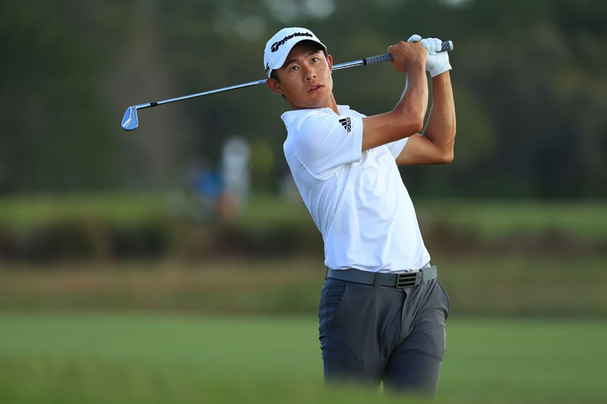 Collin Morikawa uses a combo set of TaylorMade P7MC and P730 irons.