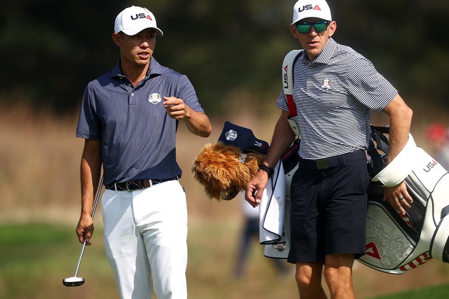 Collin Morikawa uses a Spider Tour-V putter