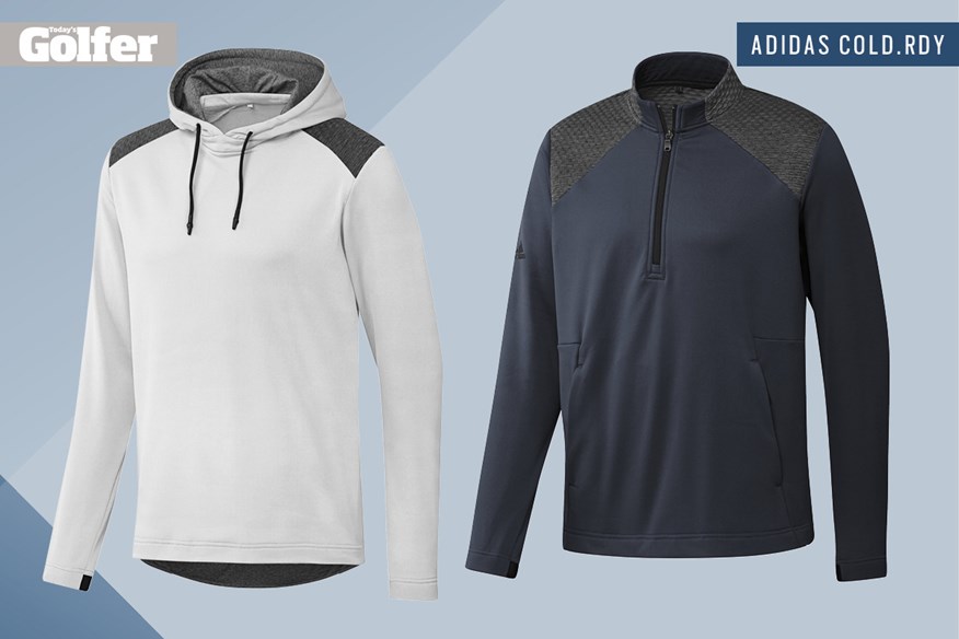 The adidas Golf COLD.RDY collection includes the hoodie and a 1/4 zip.