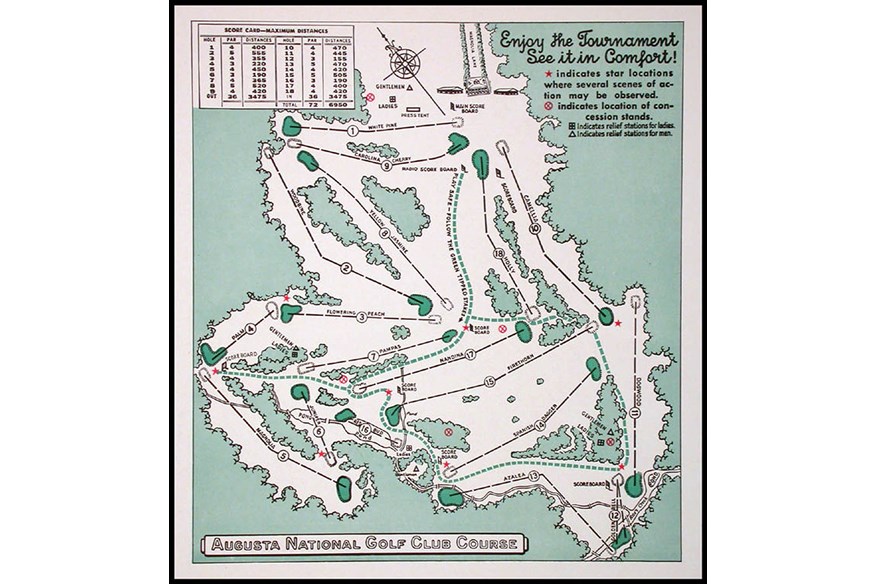 Augusta National golf course map