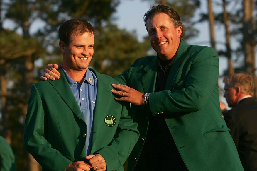 Masters winner Zach Johnson and Phil Mickelson.