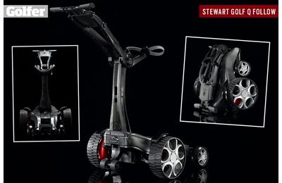 Stewart Golf Q Follow electric golf trolley.