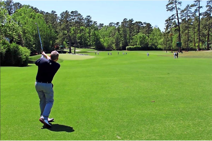 The approach shot on Augusta's 11th hole.