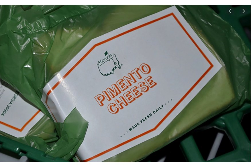 The Masters famous Pimento Cheese sandwich.