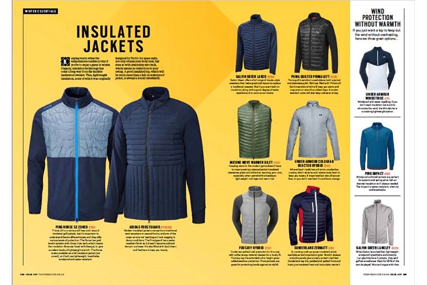 The best insulated winter golf jackets.