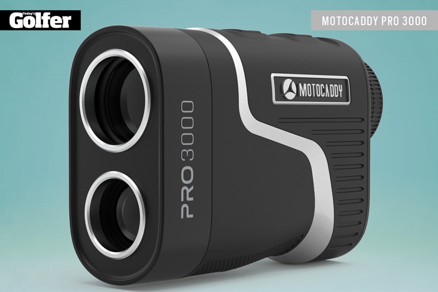 The Motocaddy Pro 3000 laser golf rangefinder.