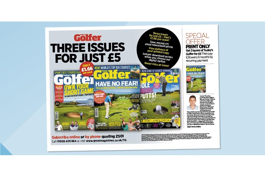 Get three issues of Today's Golfer for £5!