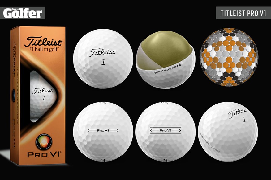 The new Titleist Pro V1 golf ball for 2021.