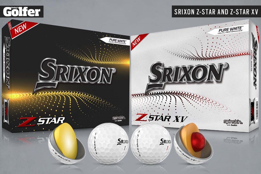 The new Srixon Z-Star and Z-Star XV 2021 golf balls.