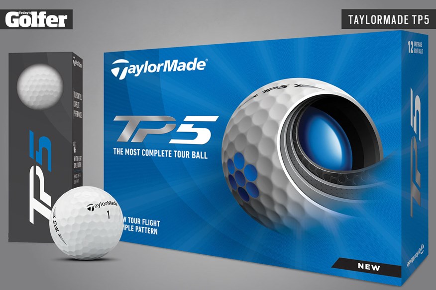 The 2021 TaylorMade TP5 golf ball.