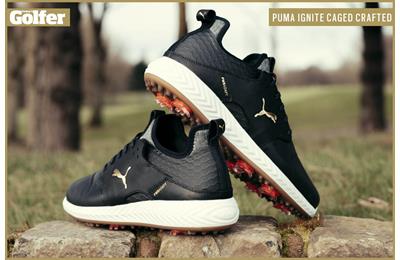 The new Puma Ignite Caged Crafted golf shoes.