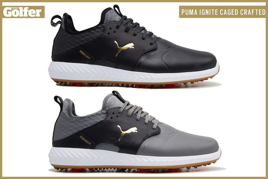 The new Puma Ignite Caged Crafted golf shoes.