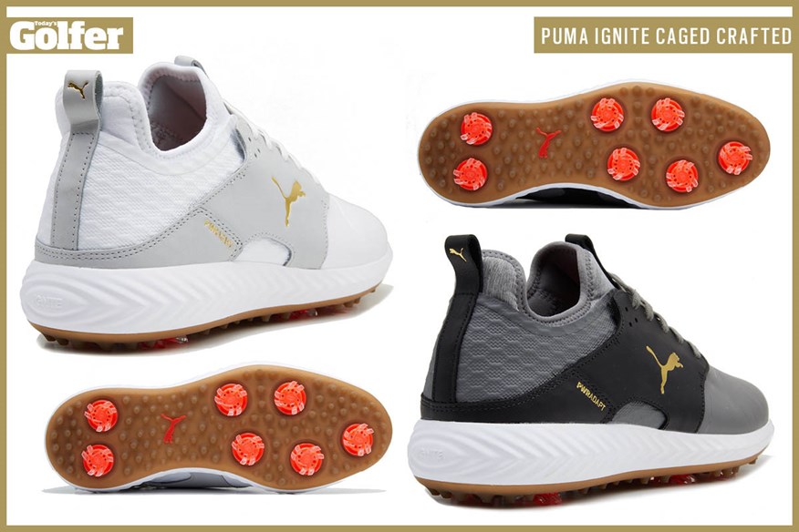 The new Puma Ignite Caged Crafted golf shoes.