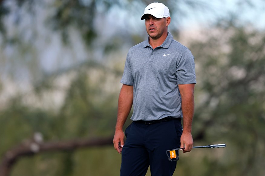 brooks koepka blue nike golf shirt