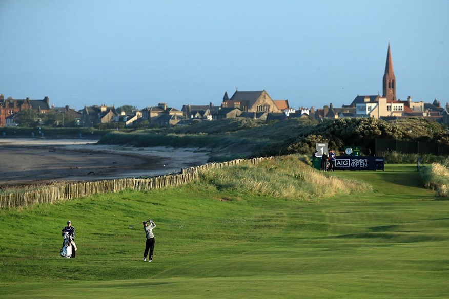 Meghan MacLaren in action at the AIG Women's Open at Royal Troon.