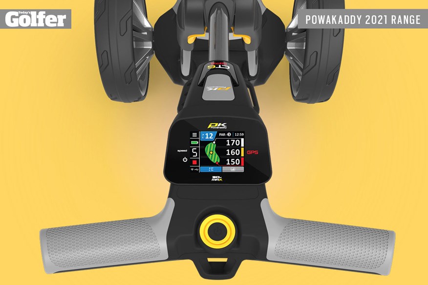 The new PowaKaddy CT6 GPS electric golf trolley.