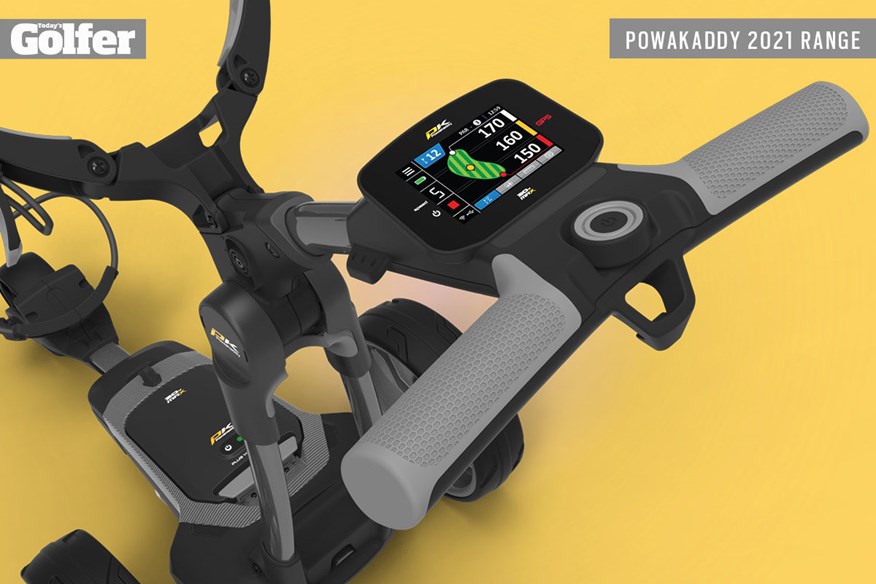 The new PowaKaddy FX7 GPS electric golf trolley.