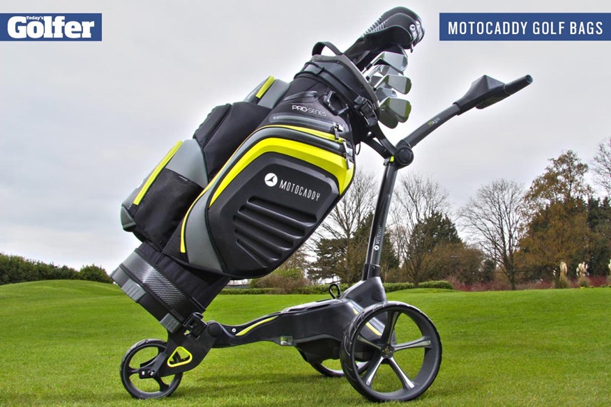 The new Motocaddy Pro Series golf bags.