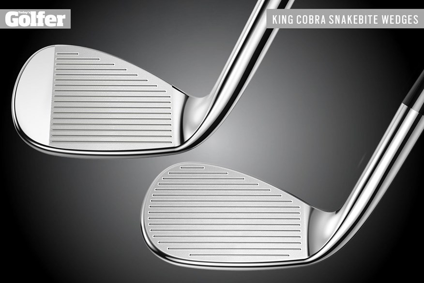 The new Cobra Golf King Cobra wedges with Snakebite Groove Technology have progressive groove lengths and shapes.