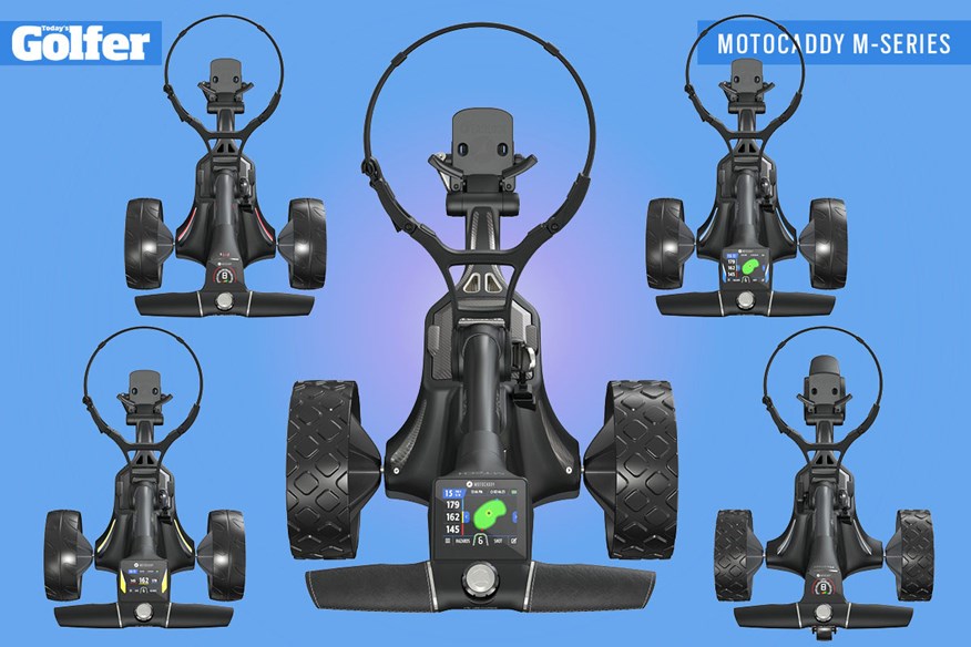 The new Motocaddy M-Series trolleys - M1, M3 GPS, M5 GPS, M7 Remote and M-TECH.