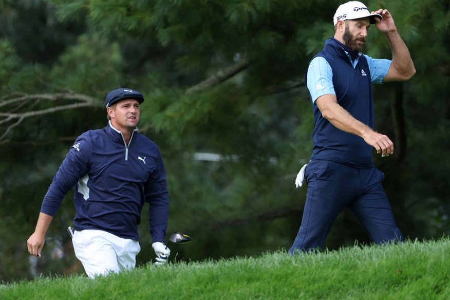 Bryson DeChambeau and Dustin Johnson take very different approaches to the same game