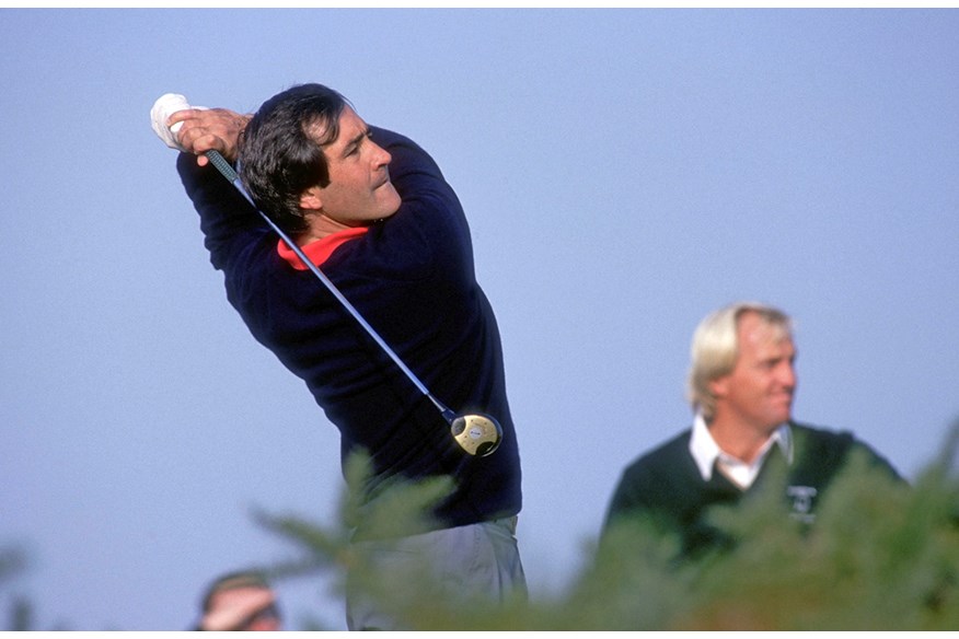 Seve Ballesteros' famous golf swing.