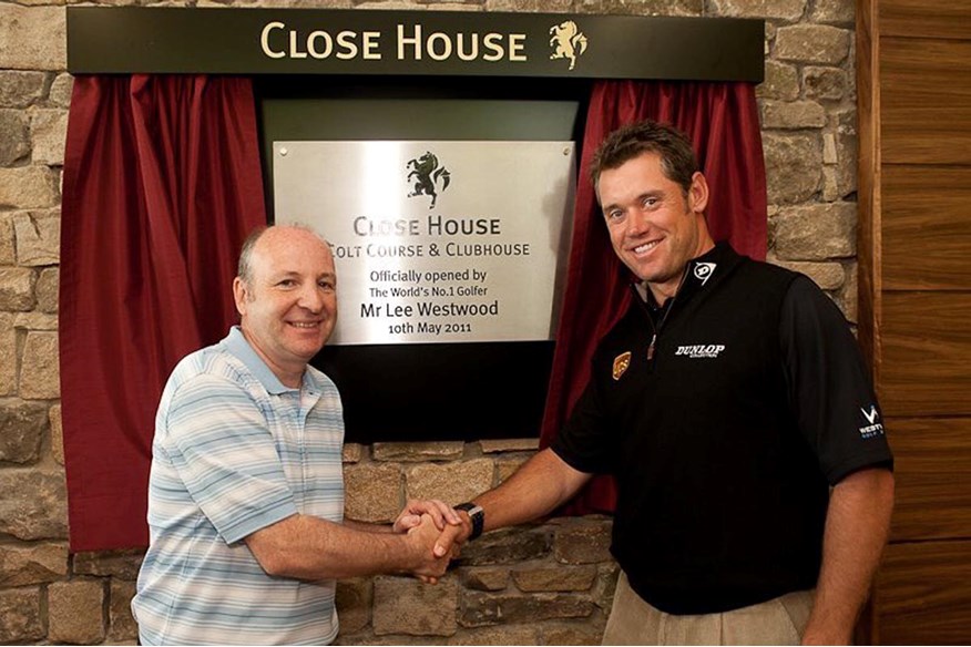 Sir Graham Wylie and Lee Westwood at Close House's opening in 2011.