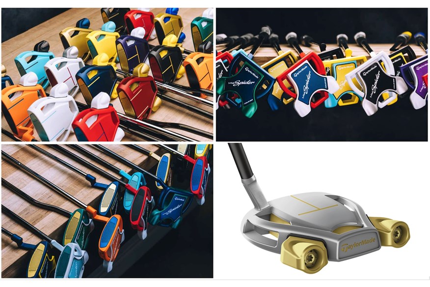 Lots of TaylorMade MY Spider putters to show the colour and customisation opportunities 