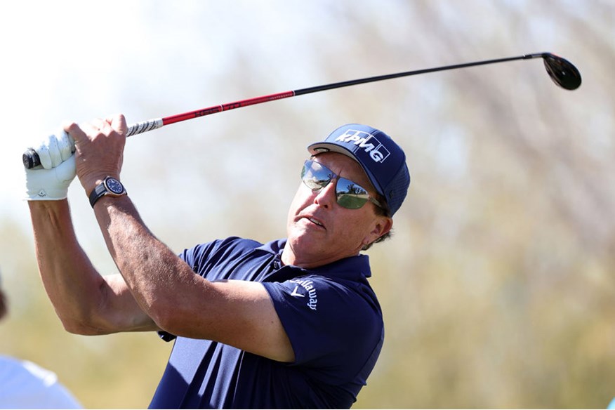 Phil Mickelson uses the TaylorMade Original One Mini Driver and Callaway Mavrik Sub Zero fairway woods.