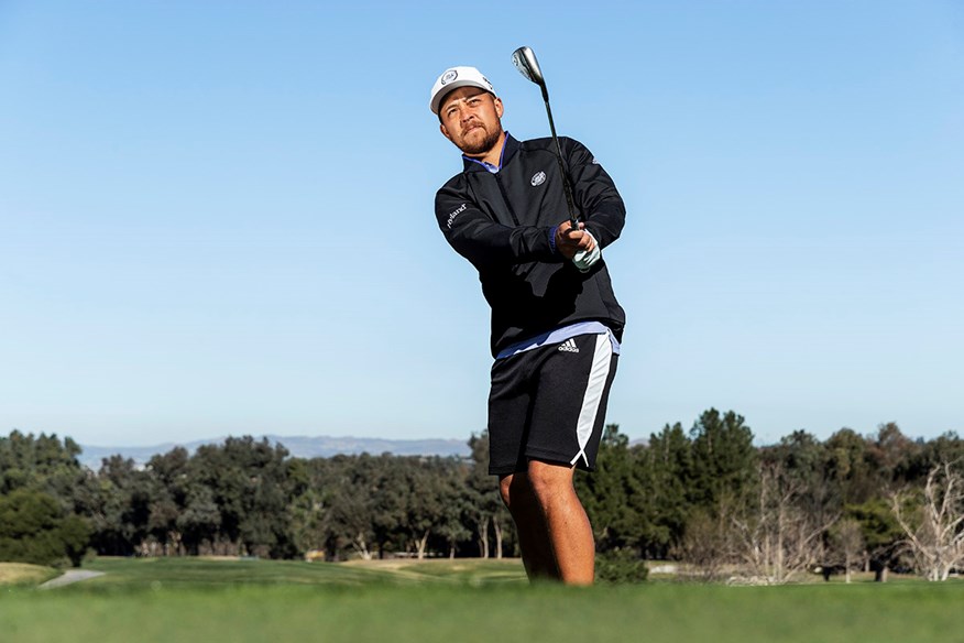 Xander Schauffele in the new adidas Golf PRIMEBLUE apparel.