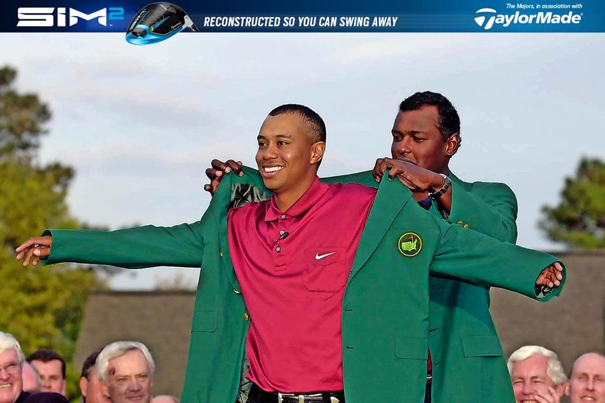 Victory at the 2001 Masters saw Tiger Woods briefly hold all four men's Major titles.