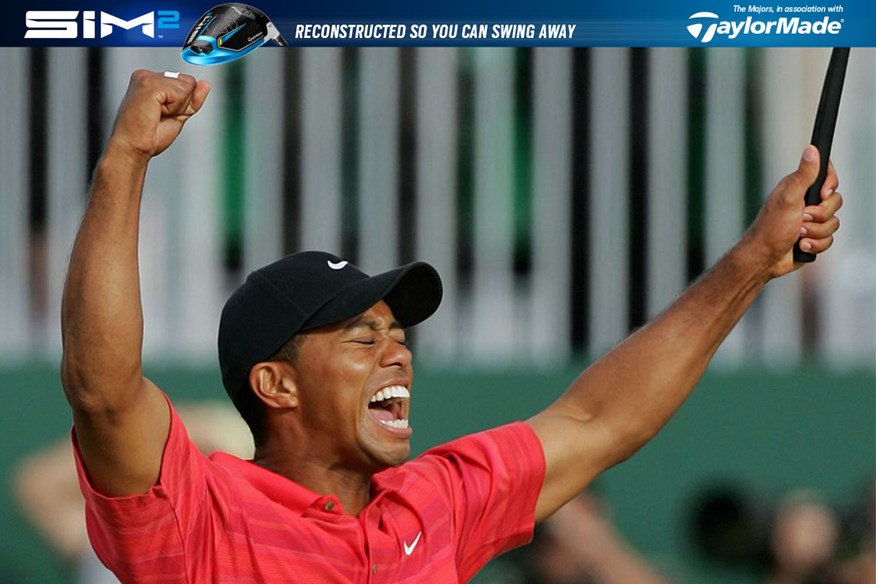 Tiger Woods celebrating Major wins has become a familiar picture over the years.