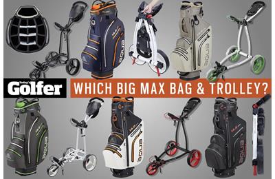 Big Max golf bags and trolleys.