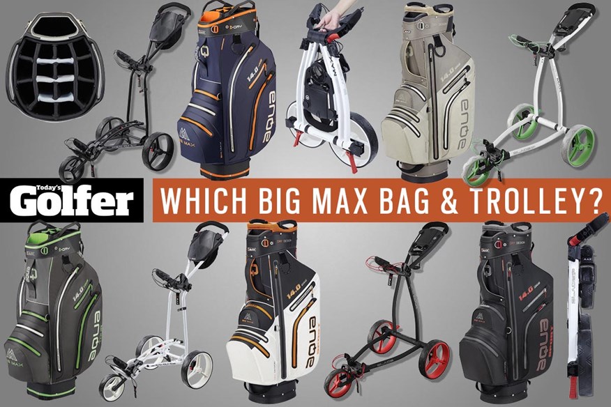 Big Max golf bags and trolleys.