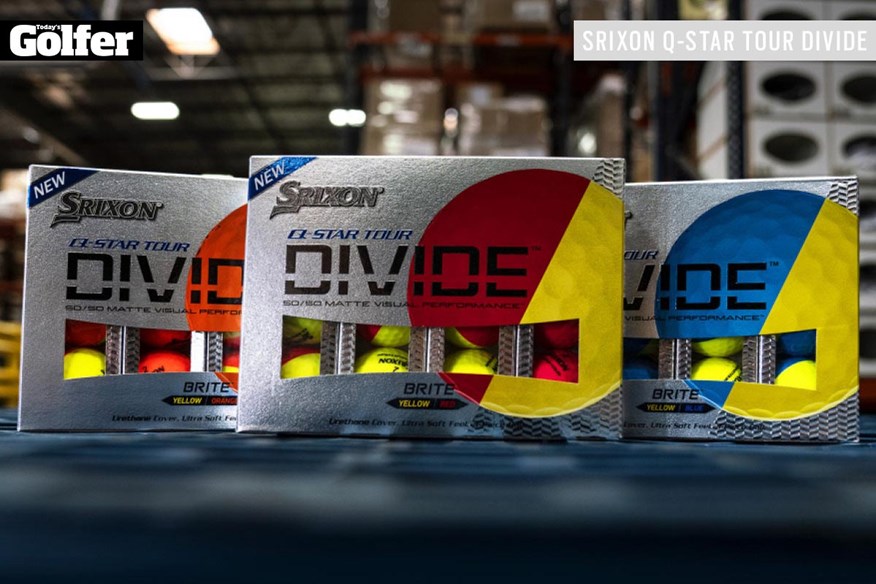 The Srixon Q-Star Tour Divide golf ball is designed to offer visual feedback and make putting alignment easy.