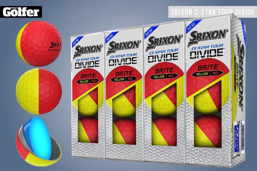 The Srixon Q-Star Tour Divide golf ball is designed to offer visual feedback and make putting alignment easy.