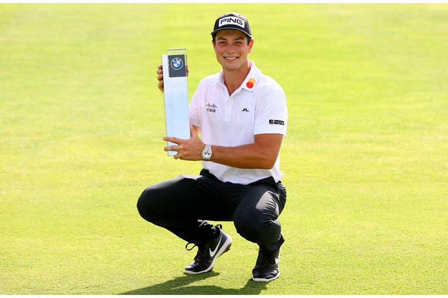 Viktor Hovland became the first Norwegian to win on the European Tour with victory at the BMW International Open.