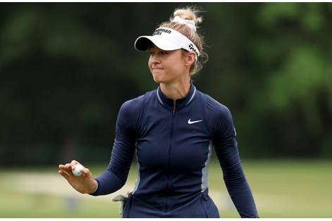 Nelly Korda with her TaylorMade TP5x golf ball