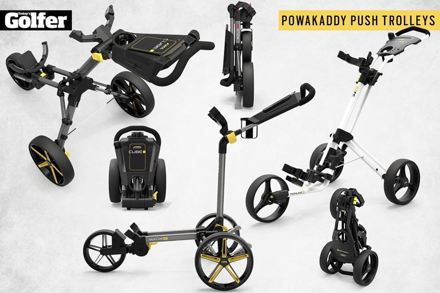 PowaKaddy's new golf push trolleys for 2021.