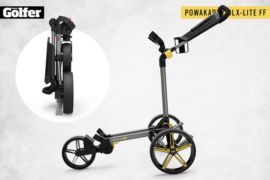 The PowaKaddy DLX-Lite FF golf push trolley is new for 2021.