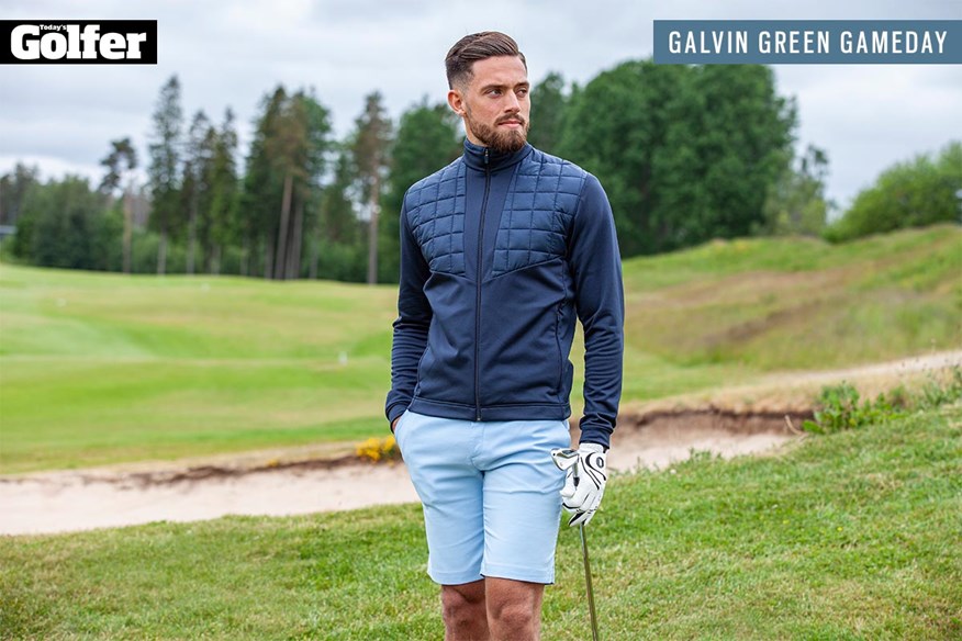 The second installment of the Galvin Green Gameday Collection includes the Damian zip-up sweater.