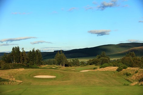 The 13th on Gleneagles' King's course is one of the best golf holes in Scotland. The 13th on Gleneagles' King's course is one of the best golf holes in Scotland.