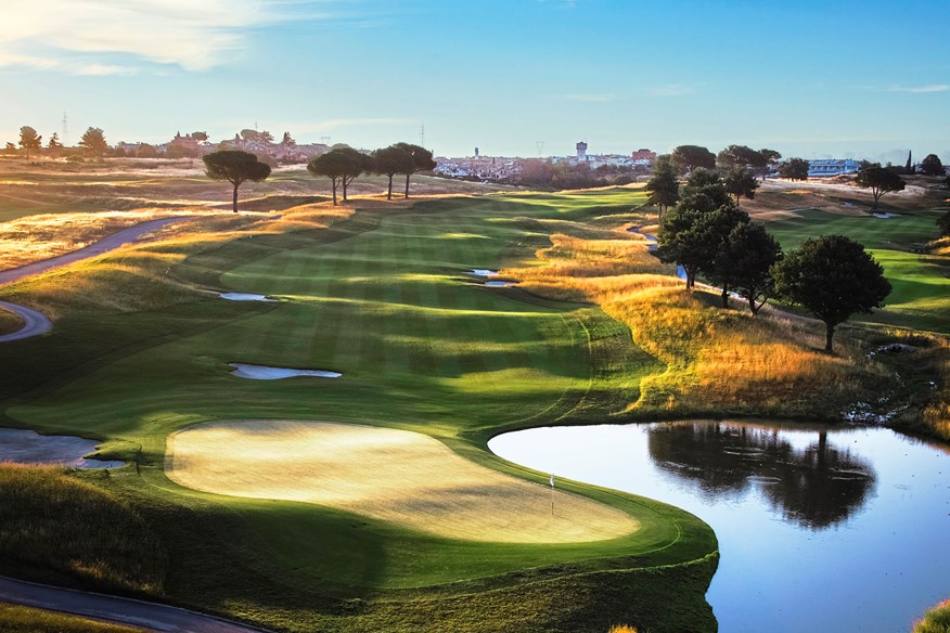 The 18th hole at Marco Simone Golf and Country Club, where the Ryder Cup could be decided.